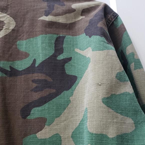 American Apparel men's medium woodland camouflage combat coat jacket - Picture 10 of 10